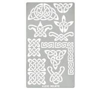 Aleks Melnyk #37.1 Noeud Celtique, Pochoir Scandinave, Métal Stencil Viking, Decoration Nordique, Gabarit Pochoir, Symbole Celtiques, Peinture, Pochoir Pyrogravure pour Bois, Triskel, Nœud Irlandais