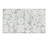 Aleks Melnyk #37 Pochoirs pyrogravure, motifs métalliques celtiques, pochoirs Wicca, pochoirs nœud celtique, pochoirs viking, modèles de combustion sur bois, pochoirs de sculpture sur bois