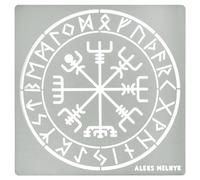 Aleks Melnyk #63 Pochoir viking, symboles runiques, motifs celtiques en métal, runes scandinaves, boussole Vegvisir, gabarit de combustion du bois, pyrogravure, peinture, païen, nordique, nordique,