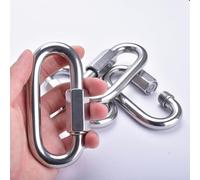 Alele Lot de 4 mousquetons M12 en acier inoxydable, verrouillage en forme de D, très résistant, charge maximale de 1500 kg, idéal pour les équipements d'extérieur