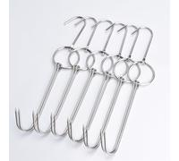 Alele Lot de 6 hameçons doubles de 31,8 cm en acier inoxydable pour volaille, rôti, canard, bacon, barbecue, grill, accessoires de cuisine