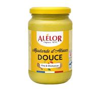 ALELOR - Moutarde Douce d'Alsace, Savoureuse et Onctueuse, Pot 350g - Lot De 4