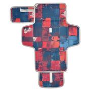 Alena Aenami Tapis à langer réutilisable avec poche à mouchoirs Bleu Rouge Carré Matelas à langer pour mamans, papas cambiadores de pa?ales para Bebes
