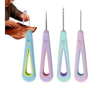 Alène à Coudre Cuir,4 Outils Découdage Pour Points De,Poinçon Pour Travail Du Cuir - Pour La Manuelle Broderie Tricot Tissage Débutant Studio Maison