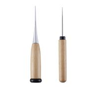 Alène de Couture en Cuir Poinçon avec Manche en Bois Poinçon Bricolage Outils de Perforation à Manche Perforatrice Manche en Bois Couture pour coudre ou Réparer Toile Papier Cuir Tissu, 2pcs