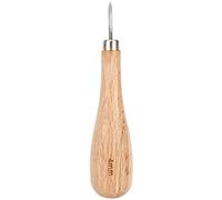 Alène losange manche en bois poinçon à gratter manche en hêtre poinçon diamant poinçon gourde forme en cuir poinçon outil en cuir poinçon(4 mm)