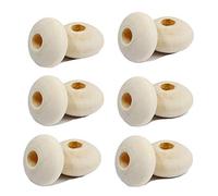 Alenybeby Lot de 100 perles de boulier en bois naturel de 14 mm, perles d'espacement géométriques, bijoux, colliers, loisirs créatifs, décorations d'intérieur, accessoires