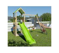 Aléo by Trigano Aire de jeux en bois, balançoires, escalade et toboggan - Smart Xperience - J-24500P1