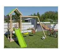 Aléo by Trigano Aire de jeux en bois portique double et toboggan - Easy Xperience - J-23502P1