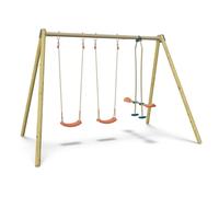 ALÉO BY TRIGANO-Portique 2 balançoires en bois et métal Trigano - 2,32 m