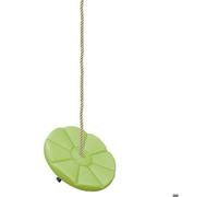 ALEO BY TRIGANO Siège Disque de Balançoire Vert avec Corde PP Chanvre 1,90 à 2,50 m pour Portique Extérieur 1 Place