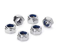 ALEOED 6 écrous hexagonaux auto-bloquants M12 x 1,25 mm en nylon