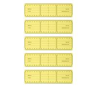 ALEPH Lot de 5 Règle-équerres de 21cm en plastique jaune