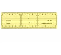 ALEPH Règle-Équerre 21cm, Double Graduation, Remplace Règle et Équerre, Pour Constructions : Perpendiculaires, Parallèles, Médiatrices, Symétries, Fabrication Française