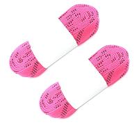 Alephnull Lot de 2 paires de lacets de hockey cirés pour patinage sur glace anti-fracture, rose, 84"