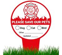 Alert Pets Inside Please Save Our Pets Panneau rond en aluminium composite fabriqué aux États-Unis 17,8 x 33 cm Sigo Signs