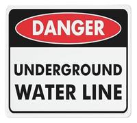 Alert Underground Water Pipeline Aluminum Sign 12x8 Inch