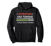 Alerte Gaz Toxique Téléchargement en Cours Homme Femme Sweat à Capuche