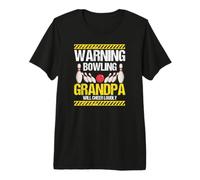 Alerte Papy Bowling Crie Fort À Chaque Lancer T-Shirt Haut de Gamme