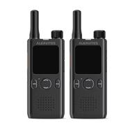 Alervites PoC-AT1 Talkie Walkie 4G, Longue Portée Illimitée 2pcs | Carte SIM Inclus, Forfait Données gratuit à Vie, Contrôle App, Appel Groupe/Privé, Auto-Groupement, pour Gestion, Chantier