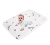 Alèse de berceau 73,6 x 104,3 cm, convient pour 4moms Breeze Plus Portable et 4moms Breeze GO portable, imperméable, respirant et doux en mousse pour bébé avec housse amovible à fermeture éclair