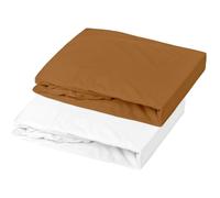 Alèse polyuréthane + Drap housse - 60x120 cm - Caramel
