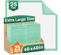 Alèses de lit jetables super absorbantes de 101,6 x 101,6 cm | Alèses de lit jetables pour adultes et personnes âgées | Hautement absorbantes et imperméables pour chiens, chats et lits [10 pièces]