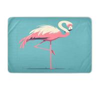 Alèses de lit réutilisables et absorbantes, lavables en machine, pour enfants, motif flamant rose, bleu foncé, 132,1 x 86,4 cm (L x l)