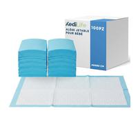 Alèses Jetables pour Bébé 40x60 cm - KediLife - 100x Alèses à Langer pour Bébé - Douces, Absorbantes, Imperméables - Changer Couche