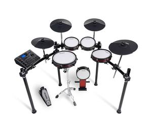 Alesis Crimson III - Batterie Électronique avec Bluetooth, MIDI, Pads Maillés 2 Zones, Ride 3 Zones, Cymbales à Étouffement, Compatible Double Pédale, Cours Drumeo, Lecteur BFD