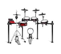 Alesis Nitro Ultimate et Pied de Charleston Gibraltar - Batterie Électronique avec Pads Maillés Double Zone, 640 Sons BFD Authentiques et 52 Kits, Bluetooth, Drumeo, USB MIDI, Compatible Double Grosse
