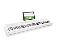 Alesis Recital Piano Numérique 88 Touches Semi-Lestées avec Enceintes Intégrées et Cours Gratuits, Blanc