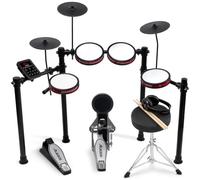 Alesis Turbo Pro Batterie Électronique avec Pad et Pédale Grosse Caisse | Débutants, Compacte, Pliable, Pads Maillés Silencieux, Bluetooth, Toms 8", Cymbales 10", Siège, Casque, Baguettes, Drumeo