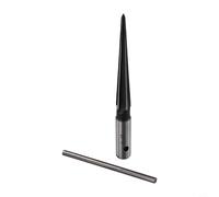 Alésoir conique à main - Outil d'ébavurage en acier de 16 mm pour le travail du métal et du bois avec poignée ergonomique pour un dimensionnement précis des trous et un lissage (poignée ronde de 3 à