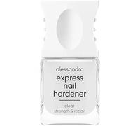 alessandro Express Nail Hardener Clear - Soin des ongles pour ongles souples et cassants - Avec silicium, AHA et hexanal - Finition brillante - Durcisseur pour ongles lisses et résistants - Végétalien