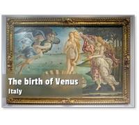 Alessandro Filipepi Alias Sandro Botticelli (1445-1510), La naissance de Vénus (avec cadre), 1483-1486 Circa, Tempera sur toile. Galeries Offices, Florence, Italie, Aimant de réfrigérateur