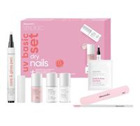 Alessandro Ongles Striplac-UV-ColourUV Basic Set Dry Nails UV Colour 103 Pretty Ballerina 6.5 ml + UV Top Coat 001 Clear 6.5 ml + 1x lime à polir + 1x Hoof Stick + 10x sachets Prep & Shine + Peel Off