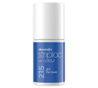 alessandro Striplac UV-Nagellack Got The Blues - Deckend & Kratzfest bis zu 15 Tage - Leichtes Auftragen - Schonende Abziehtechnologie - Vegan - Blau, 6,5ml