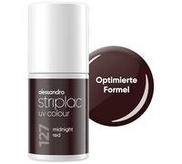 alessandro Striplac UV-Nagellack Midnight Red - Deckend & Kratzfest bis zu 15 Tage - Leichtes Auftragen - Schonende Abziehtechnologie - Vegan - Rot, 6,5ml