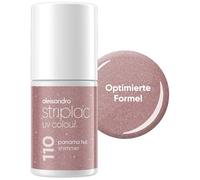 alessandro Striplac UV-Nagellack Panama Hut Shimmer - Deckend & Kratzfest bis zu 15 Tage - Leichtes Auftragen - Schonende Abziehtechnologie - Vegan - Taupe, 6,5ml