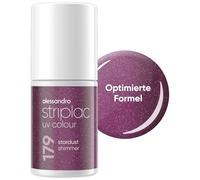 alessandro Striplac UV-Nagellack Stardust Shimmer - Deckend & Kratzfest bis zu 15 Tage - Leichtes Auftragen - Schonende Abziehtechnologie - Vegan - Lila, 6,5ml