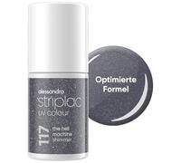 alessandro Striplac UV-Nagellack The Hell Machine Shimmer - Deckend & Kratzfest bis zu 15 Tage - Leichtes Auftragen - Schonende Abziehtechnologie - Vegan - Grau, 6,5ml