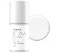 alessandro Striplac UV-Nagellack Tip Whitener - French Nails - Deckend & Kratzfest bis zu 15 Tage - Leichtes Auftragen - Schonende Abziehtechnologie- Vegan - Weiß, 6,5ml