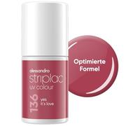 alessandro Striplac UV-Nagellack Yes it's Love - Deckend & Kratzfest bis zu 15 Tage - Leichtes Auftragen - Schonende Abziehtechnologie - Vegan - Rosa-Rot, 6,5ml