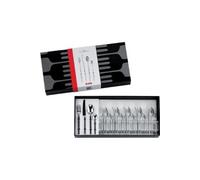 ALESSI 4180S24 DRY SERVICE A COUVERTS COMPOSE DE SIX CUILLERS FOURCHETTES COUTEAUX CUILLERS A CAFE EN ACIER BRILLANT A MANCHE SA