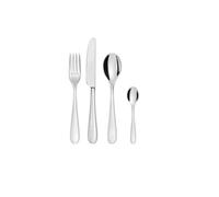 Alessi 5180s24m Set de 24 couverts monoblocs en acier inoxydable poli 18/10 Nuovo Milano, Argenté