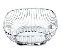 ALESSI 845 CORBEILLE CARRÉE À FIL EN ACIER BRILLANT G