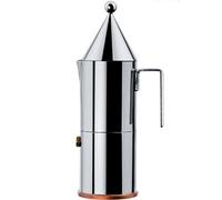 Alessi 90002/6 la Conica Cafetière Espresso en Acier Inoxydable 18/10 avec Fond en Cuivre, 6 Tasses, Poli