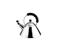 ALESSI - 9093 B - BOUILLOIRE EN ACIER INOXYDABLE AVEC POIGNEE ET SIFFLET EN POLYAMIDE EN FORME D'OISEAU - NOIR