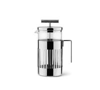 Alessi 9094/8 - Cafetière Design, Presso-Filtre ou à Infusion en Acier Inoxydable 18/10 Brillant et Verre Résistant au Feu, 8 Tasses